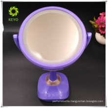 Double sides bluetooth speaker mirror counter top make up bluetooth enabled lighted music mirror